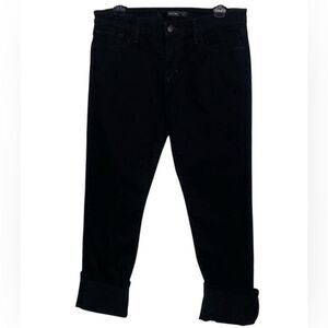 NEW! Joe's Jeans Kimora Cuff Crop Ankle Black Denim Women’s Jeans Size 28